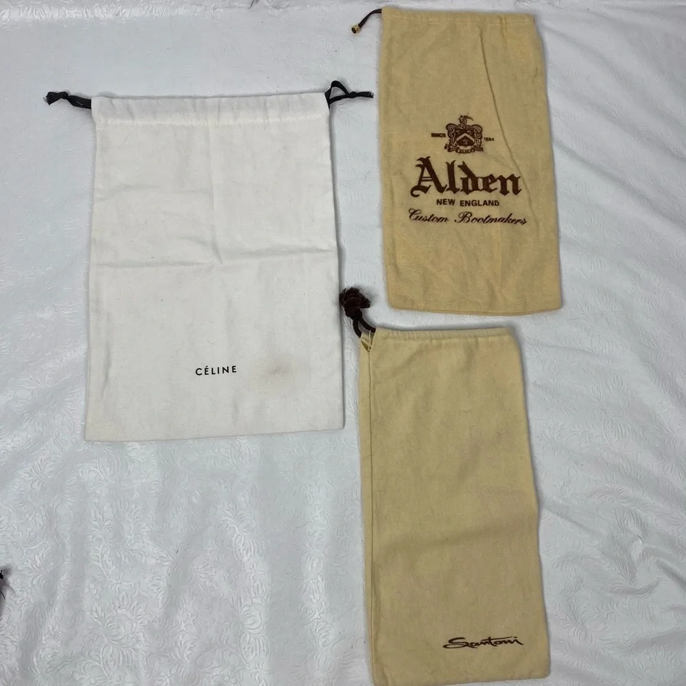 Lot of 13 shoe and handbag dust bags